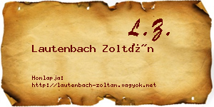 Lautenbach Zoltán névjegykártya